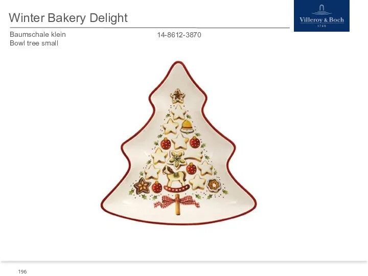 Winter Bakery Delight 14-8612-3870 Baumschale klein Bowl tree small