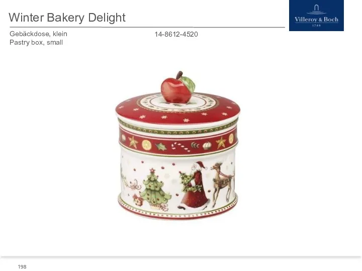 Winter Bakery Delight 14-8612-4520 Gebäckdose, klein Pastry box, small