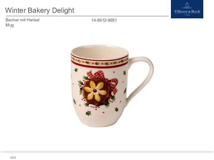 Winter Bakery Delight 14-8612-9651 Becher mit Henkel Mug