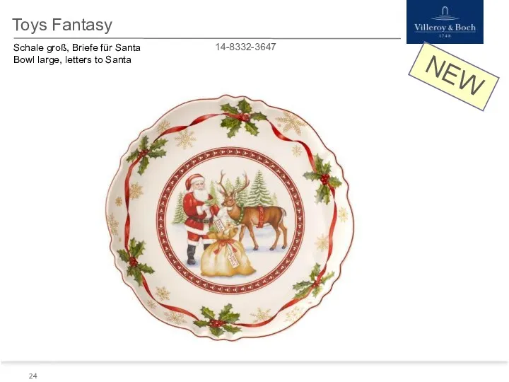 NEW Toys Fantasy Schale groß, Briefe für Santa Bowl large, letters to Santa 14-8332-3647