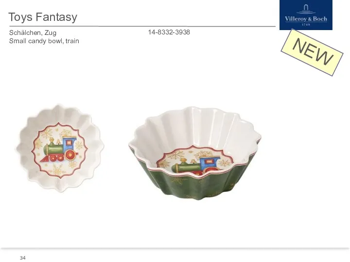 NEW Toys Fantasy Schälchen, Zug Small candy bowl, train 14-8332-3938