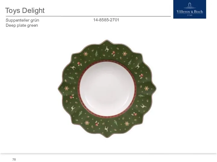 Toys Delight Suppenteller grün Deep plate green 14-8585-2701