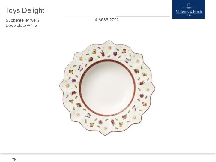 Toys Delight Suppenteller weiß Deep plate white 14-8585-2702