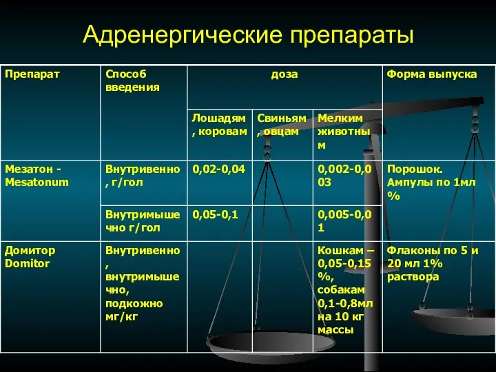 Адренергические препараты