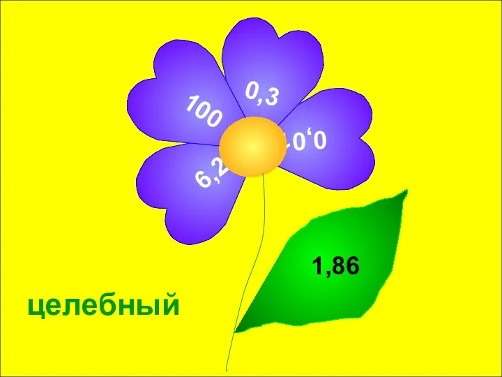 целебный 6,2 0,01 0,3 100 1,86