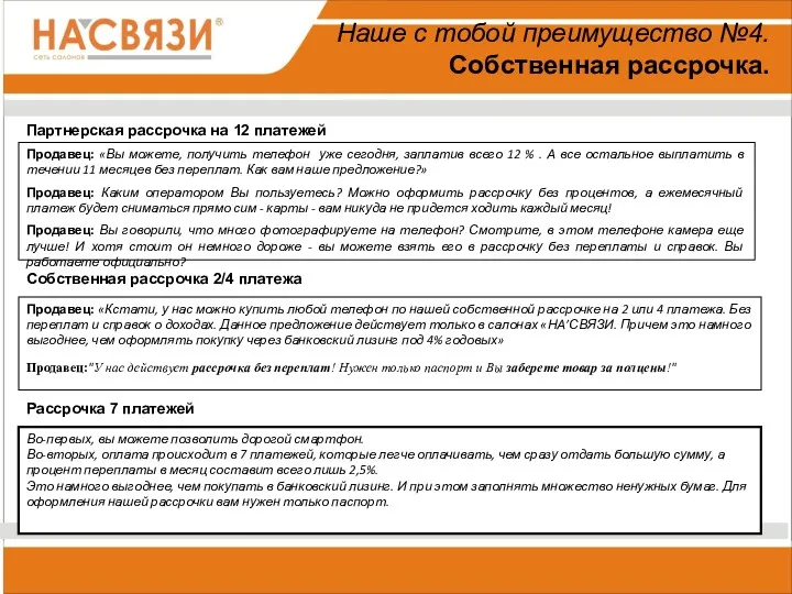 Продавец: «Вы можете, получить телефон уже сегодня, заплатив всего 12