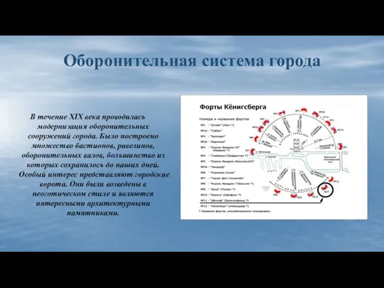 В течение XIX века проводилась модернизация оборонительных сооружений города. Было