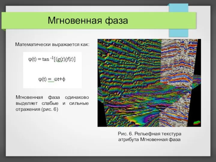 Мгновенная фаза Математически выражается как: Мгновенная фаза одинаково выделяет слабые