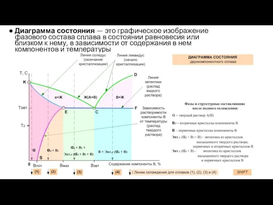 Диаграмма состояния — это графическое изображение фазового состава сплава в