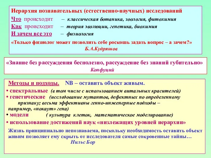 «Знание без рассуждения бесполезно, рассуждение без знаний губительно» Конфуций Методы