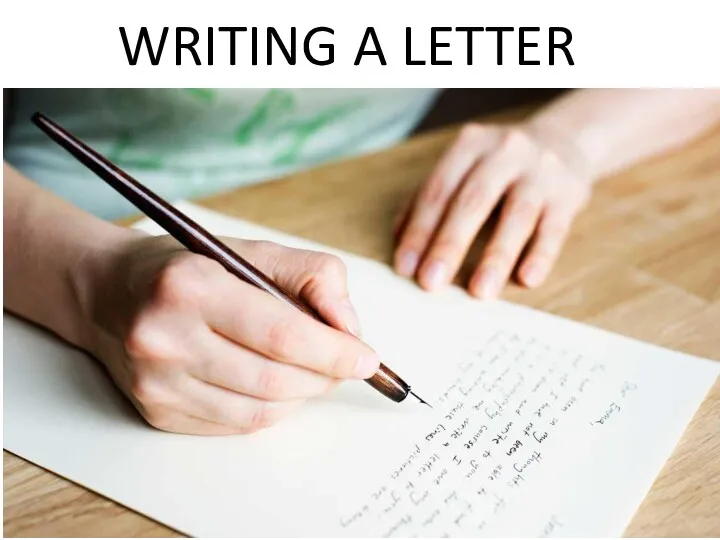 WRITING A LETTER