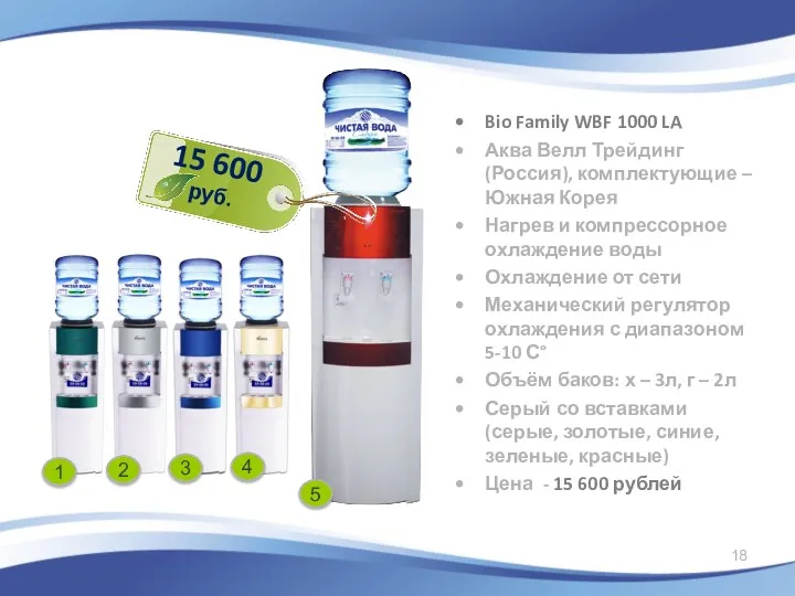 Bio Family WBF 1000 LA Аква Велл Трейдинг (Россия), комплектующие