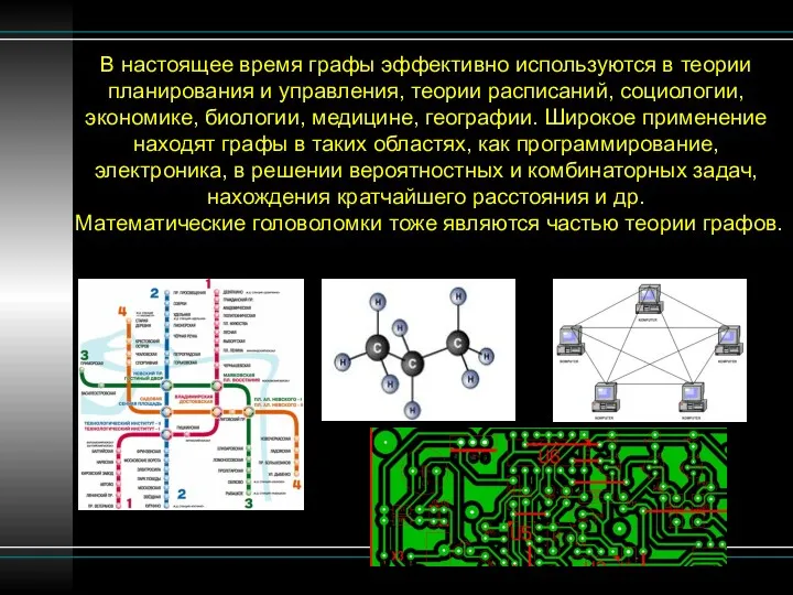 В настоящее время графы эффективно используются в теории планирования и