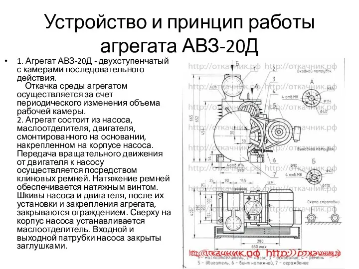 Устройство и принцип работы агрегата АВЗ-20Д 1. Агрегат АВЗ-20Д -