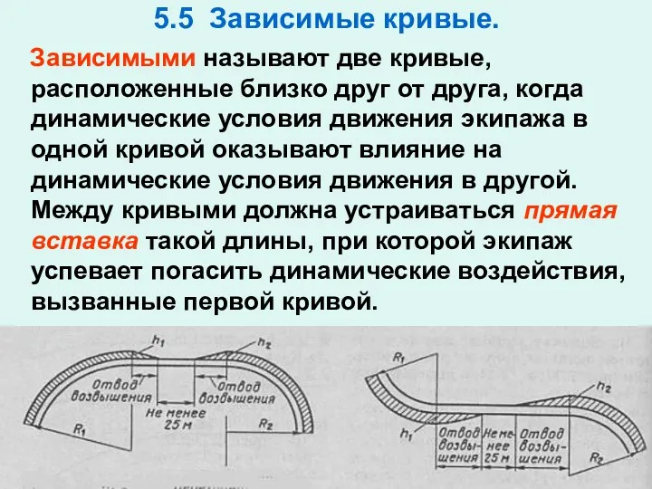 5.5 Зависимые кривые. Зависимыми называют две кривые, расположенные близко друг от друга, когда