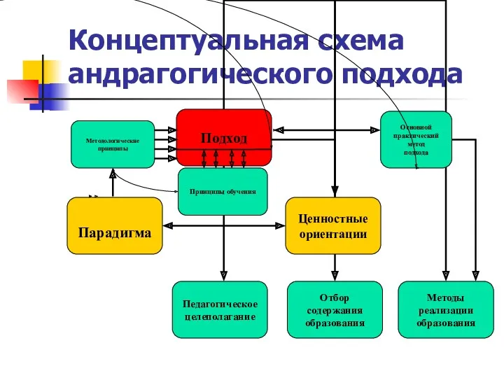 Концептуальная схема андрагогического подхода