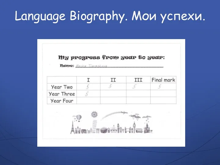 Language Biography. Мои успехи.