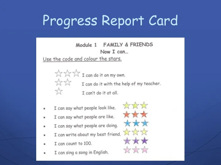 Progress Report Card
