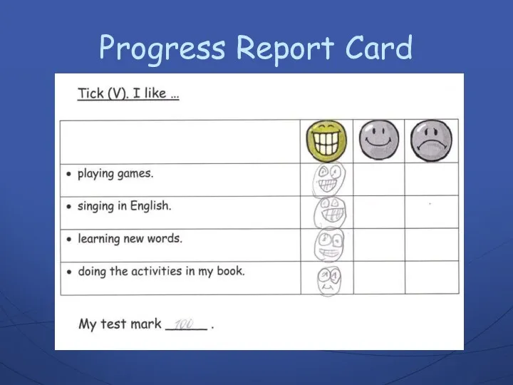 Progress Report Card