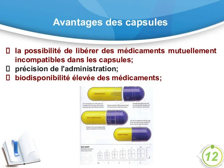 Avantages des capsules la possibilité de libérer des médicaments mutuellement