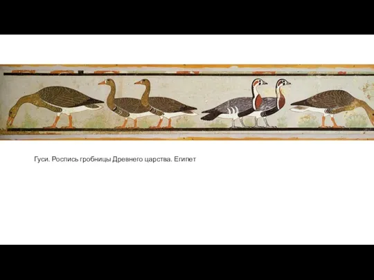 Гуси. Роспись гробницы Древнего царства. Египет