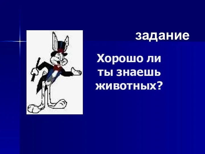 Хорошо ли ты знаешь животных? задание