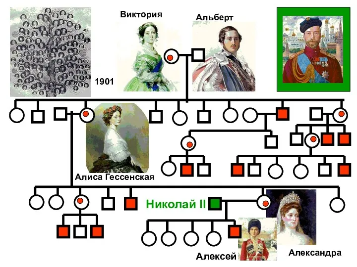 Виктория Альберт Алиса Гессенская Александра Алексей Николай II 1901