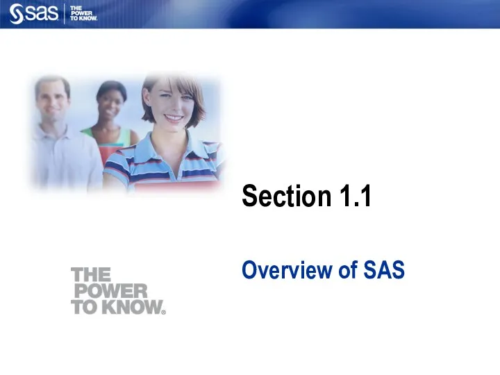 Section 1.1 Overview of SAS