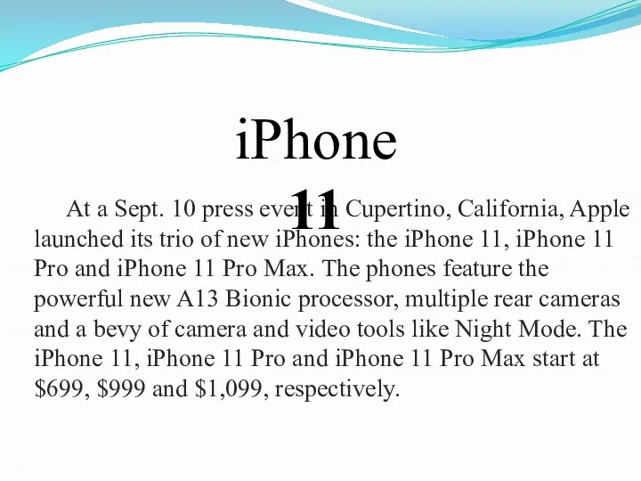 At a Sept. 10 press event in Cupertino, California, Apple