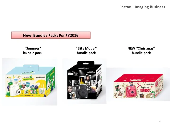 Instax – Imaging Business New Bundles Packs For FY2016 “Summer” bundle pack “Elite
