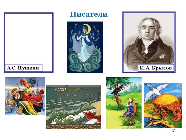 А.С. Пушкин Писатели И.А. Крылов