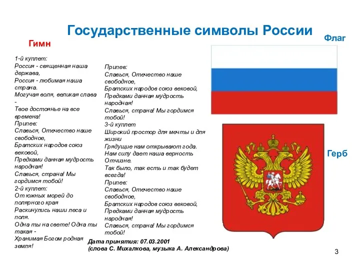 Припев: Славься, Отечество наше свободное, Братских народов союз вековой, Предками