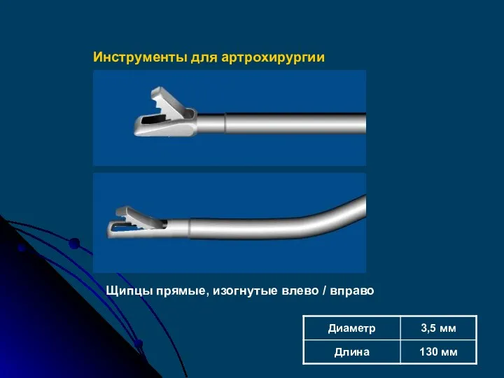 Щипцы прямые, изогнутые влево / вправо Инструменты для артрохирургии