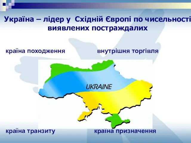 країна походження внутрішня торгівля країна транзиту країна призначення Україна –