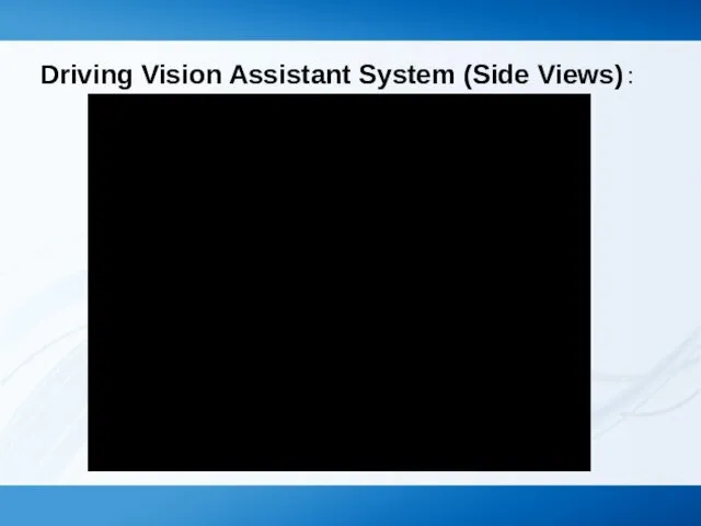 Driving Vision Assistant System (Side Views)：