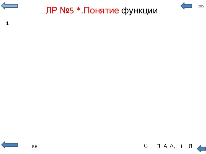 ЛР №5 *.Понятие функции 1