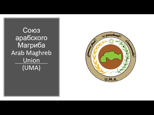 Союз арабского Магриба Arab Maghreb Union (UMA)