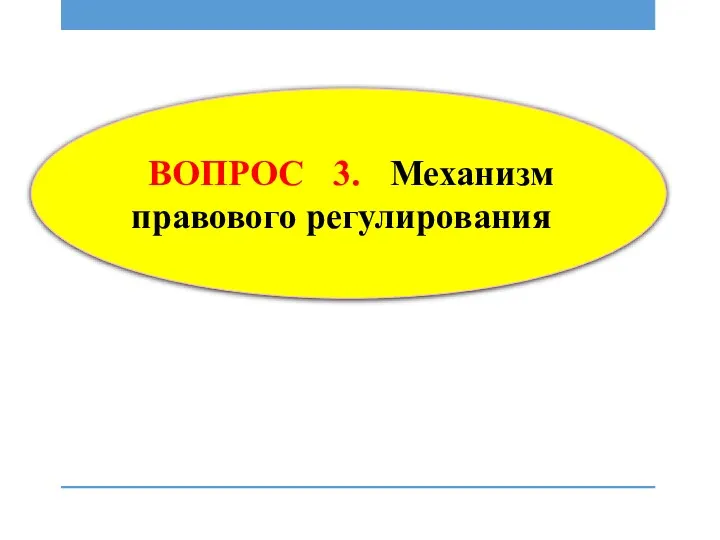 ВОПРОС 3. Механизм правового регулирования