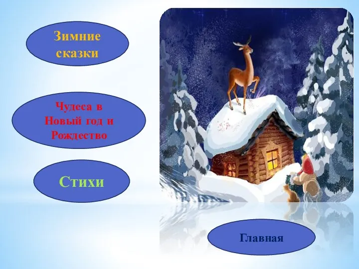 Зимние сказки Главная Чудеса в Новый год и Рождество Стихи