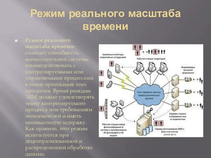 Режим реального масштаба времени Режим реального масштаба времени- означает способность