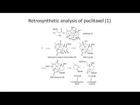 Retrosynthetic analysis of paclitaxel (1)