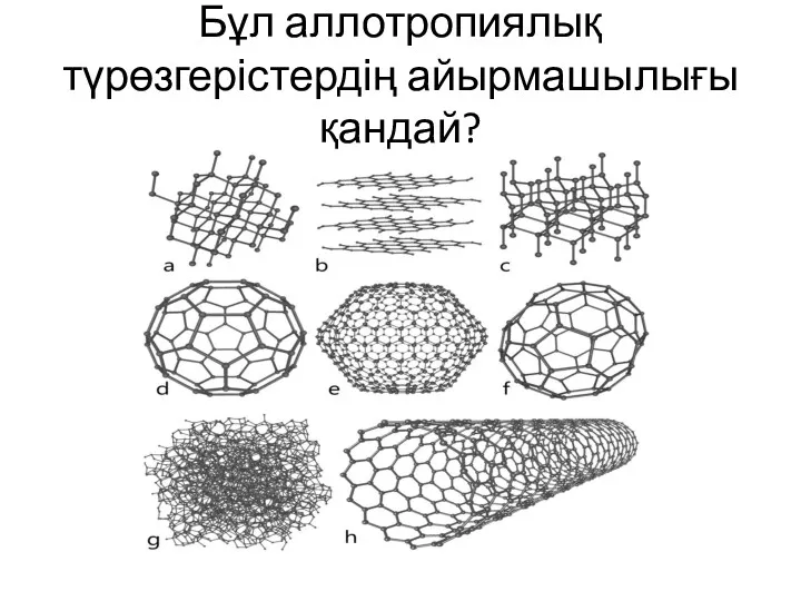 Бұл аллотропиялық түрөзгерістердің айырмашылығы қандай?