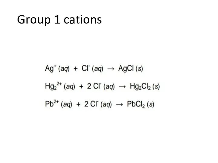 Group 1 cations