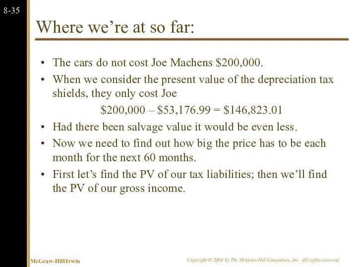 Where we’re at so far: The cars do not cost