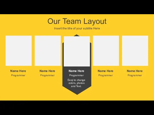 Our Team Layout Insert the title of your subtitle Here