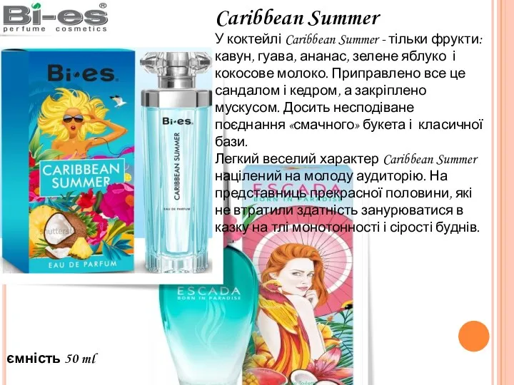 ємність 50 ml Caribbean Summer У коктейлі Caribbean Summer -