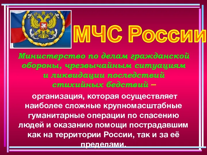 Министерство по делам гражданской обороны, чрезвычайным ситуациям и ликвидации последствий