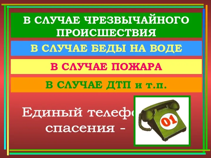 В СЛУЧАЕ ЧРЕЗВЫЧАЙНОГО ПРОИСШЕСТВИЯ В СЛУЧАЕ БЕДЫ НА ВОДЕ В