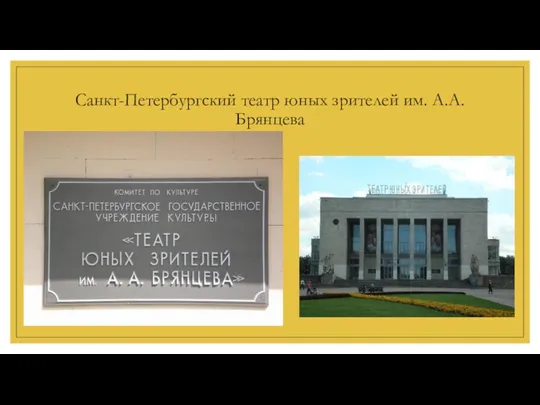 Санкт-Петербургский театр юных зрителей им. А.А. Брянцева