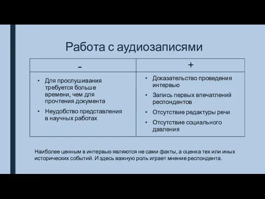 Работа с аудиозаписями - Для прослушивания требуется больше времени, чем